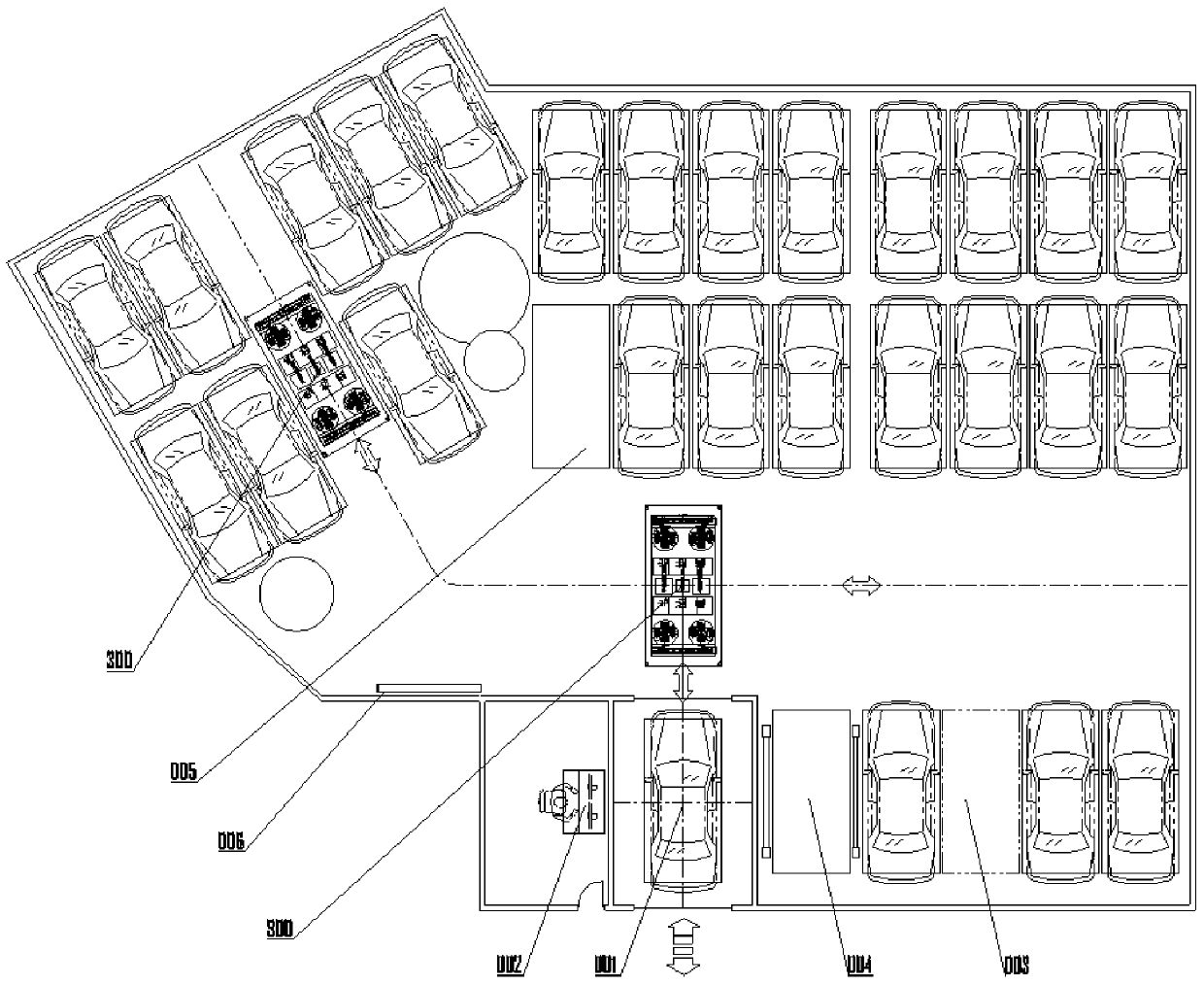 A three-dimensional garage