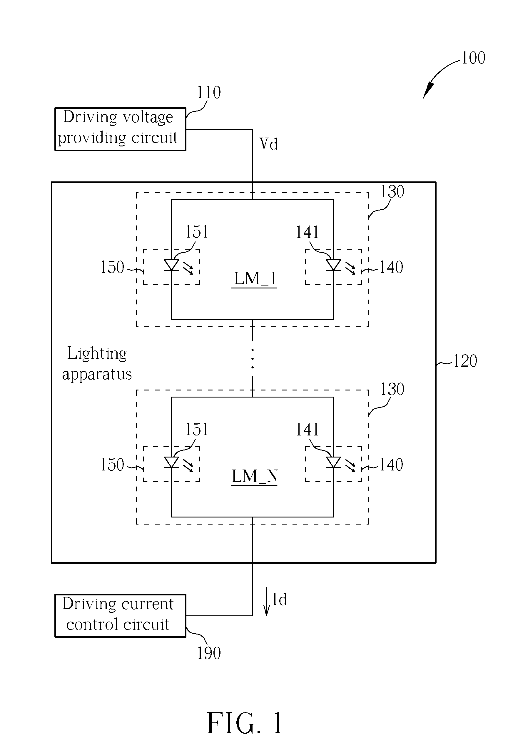 Lighting apparatus having high operation reliability and lighting system using the same