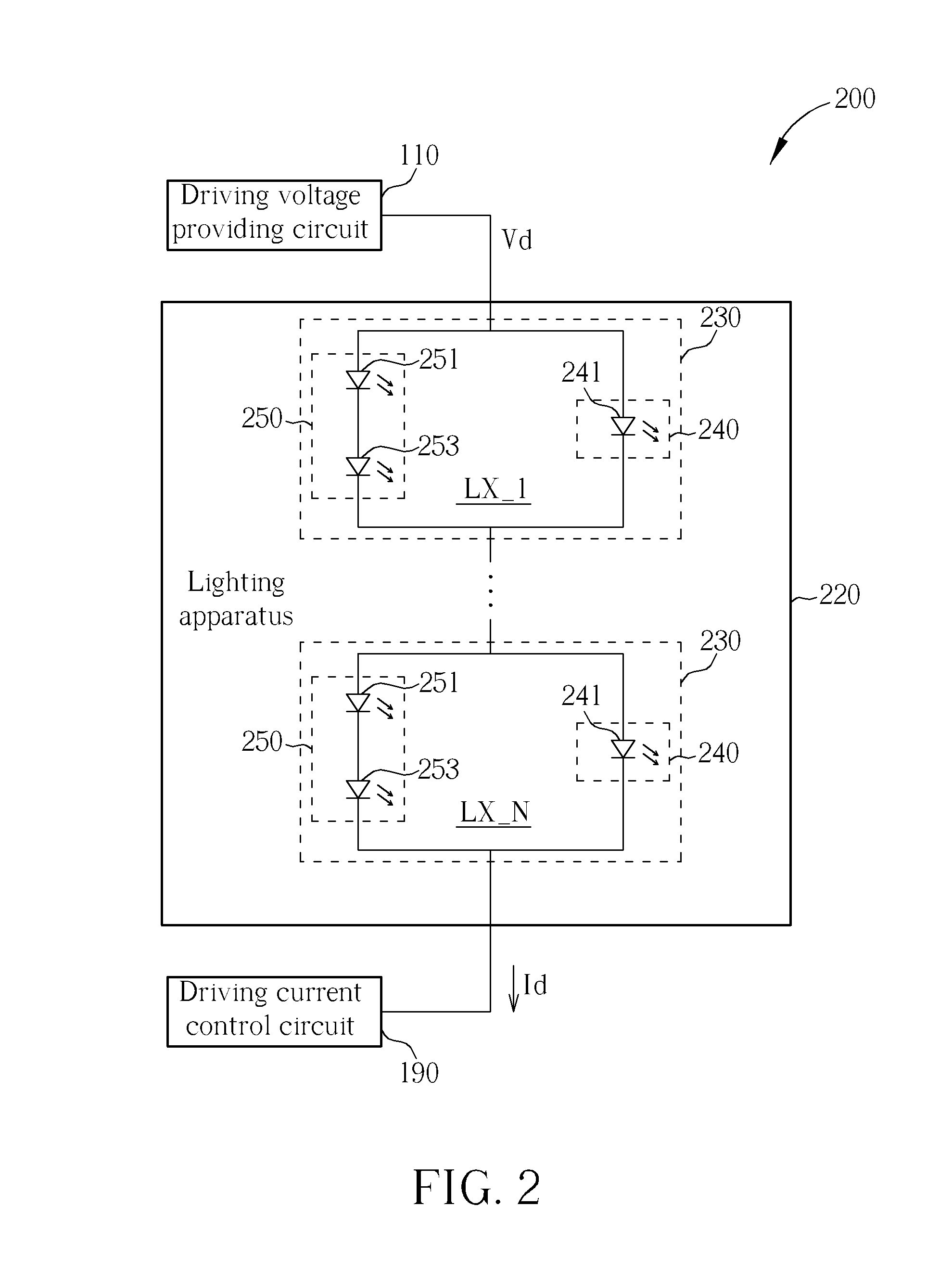 Lighting apparatus having high operation reliability and lighting system using the same