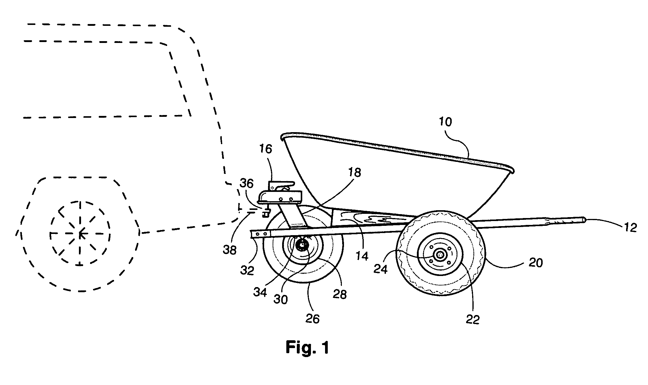 Wheelbarrow trailer