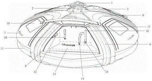 Inflation floating type salvage rescue capsule