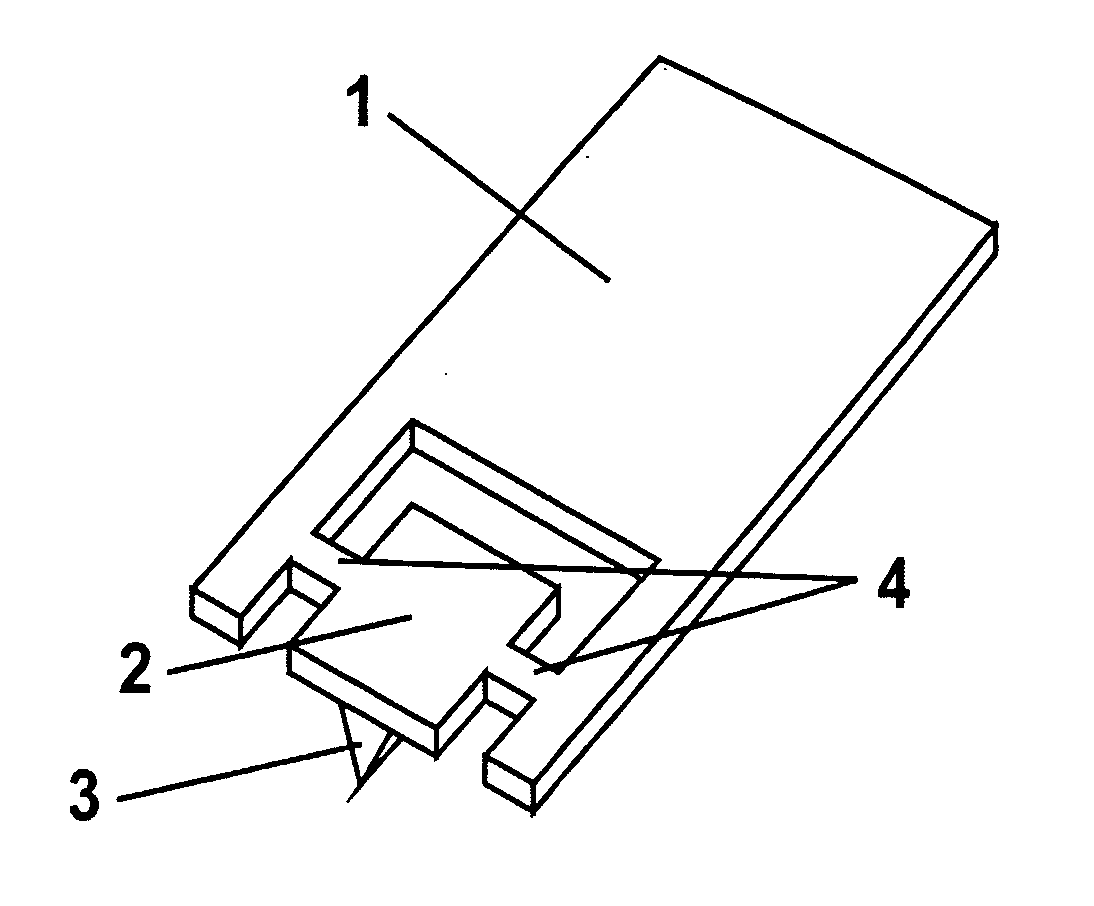 Cantilever with paddle for operation in dual-frequency mode