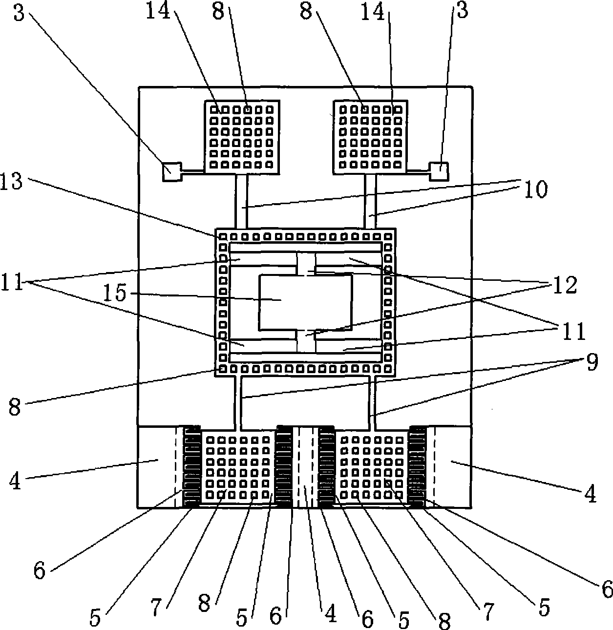 Vibration isolation frame work decoupled silicon micro-gyroscope and preparation thereof