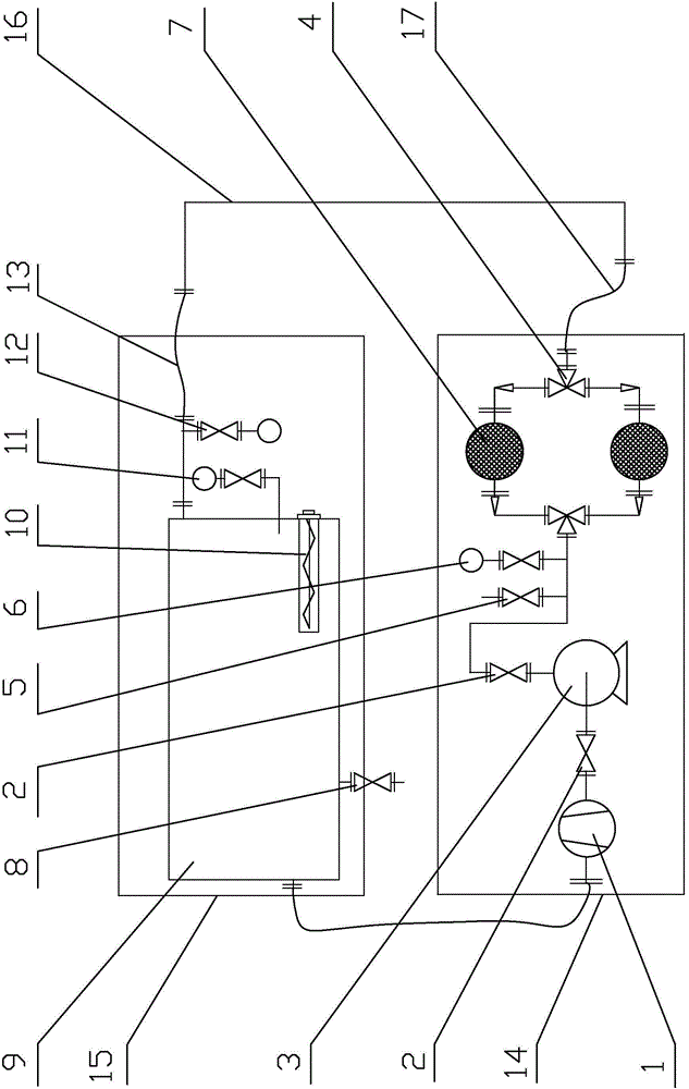 Cleaning and oil flushing device and method for unit lubricating oil system pipeline