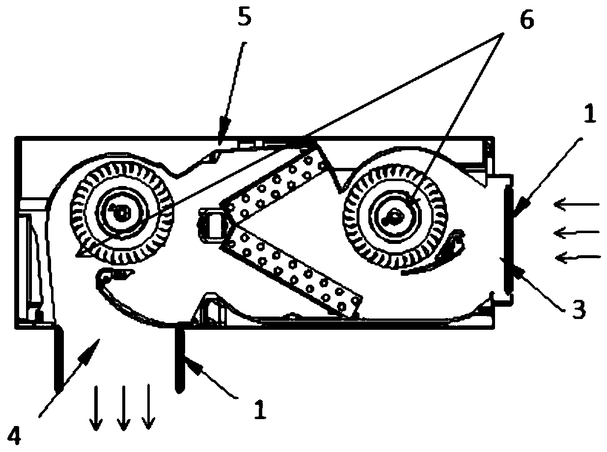 Air conditioner with rotatable filtering mechanism