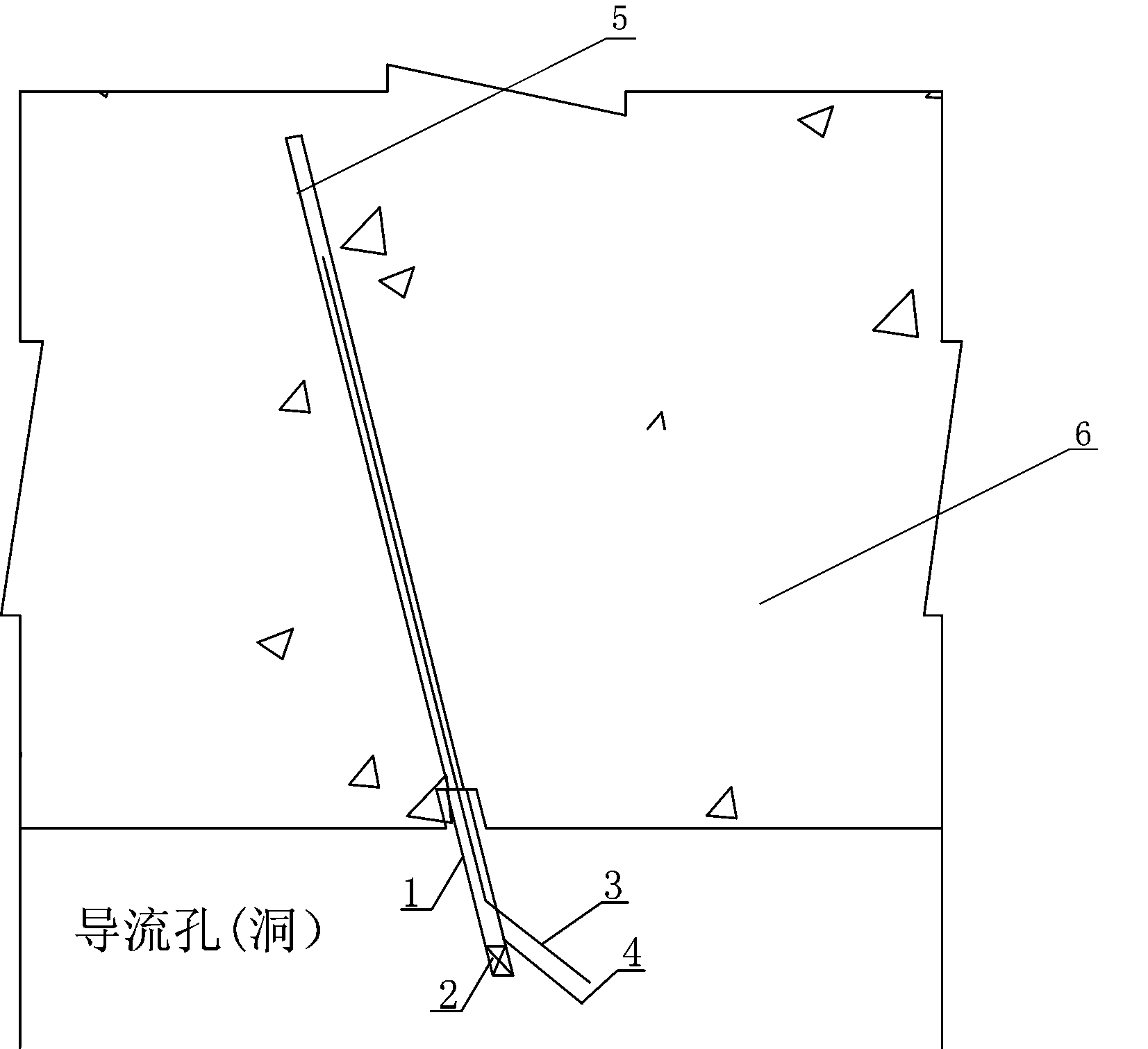 Quick processing device for large-flow water leakage hole in concrete body