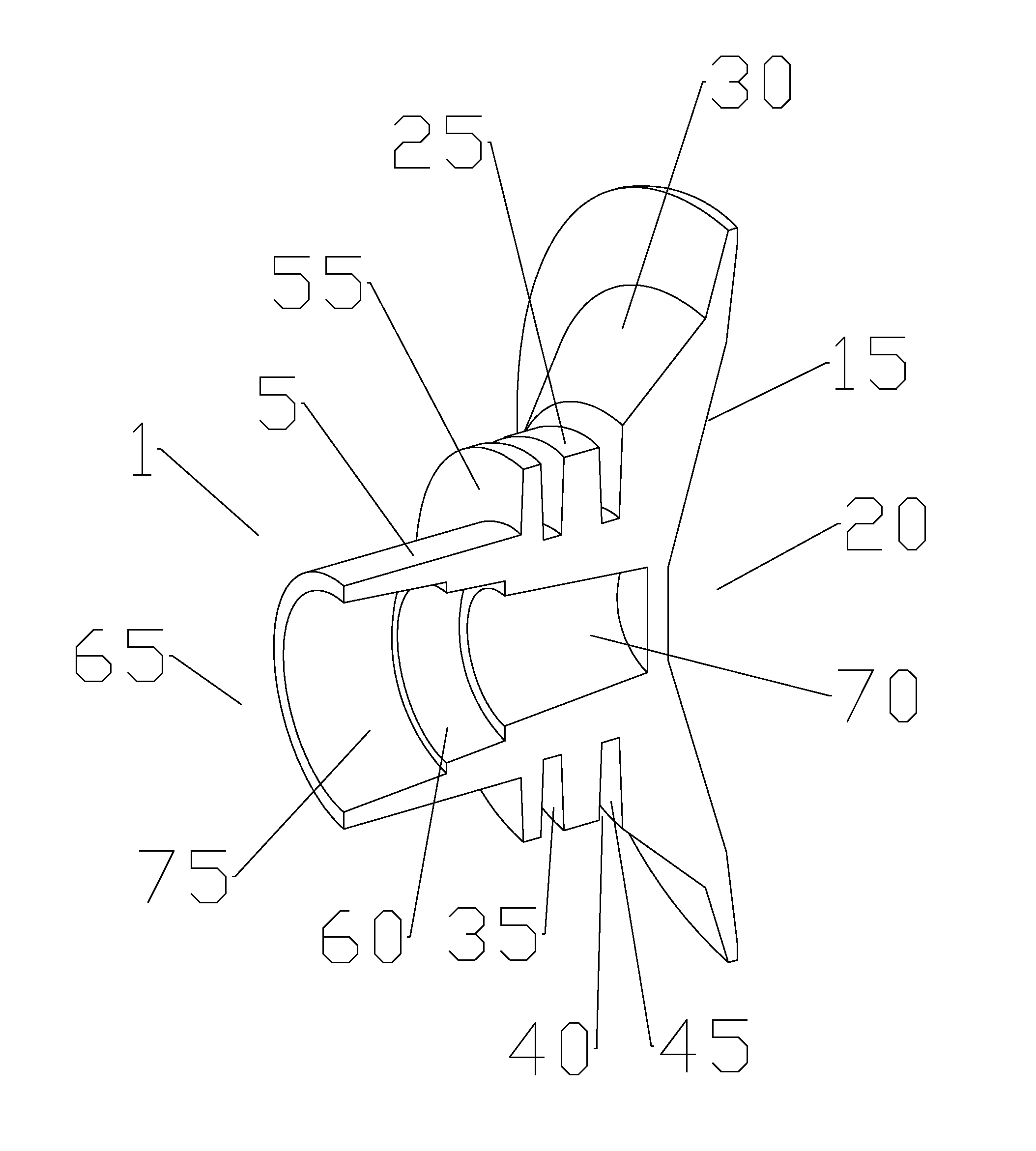 Injection moldable cone radiator sub-reflector assembly