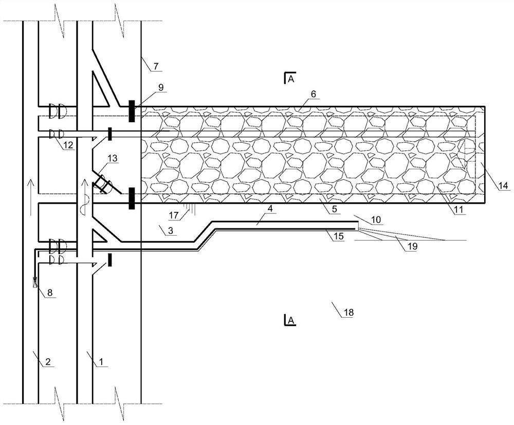 A kind of gas control method for self-relief pressure and outburst fast excavation in adjacent empty roadway