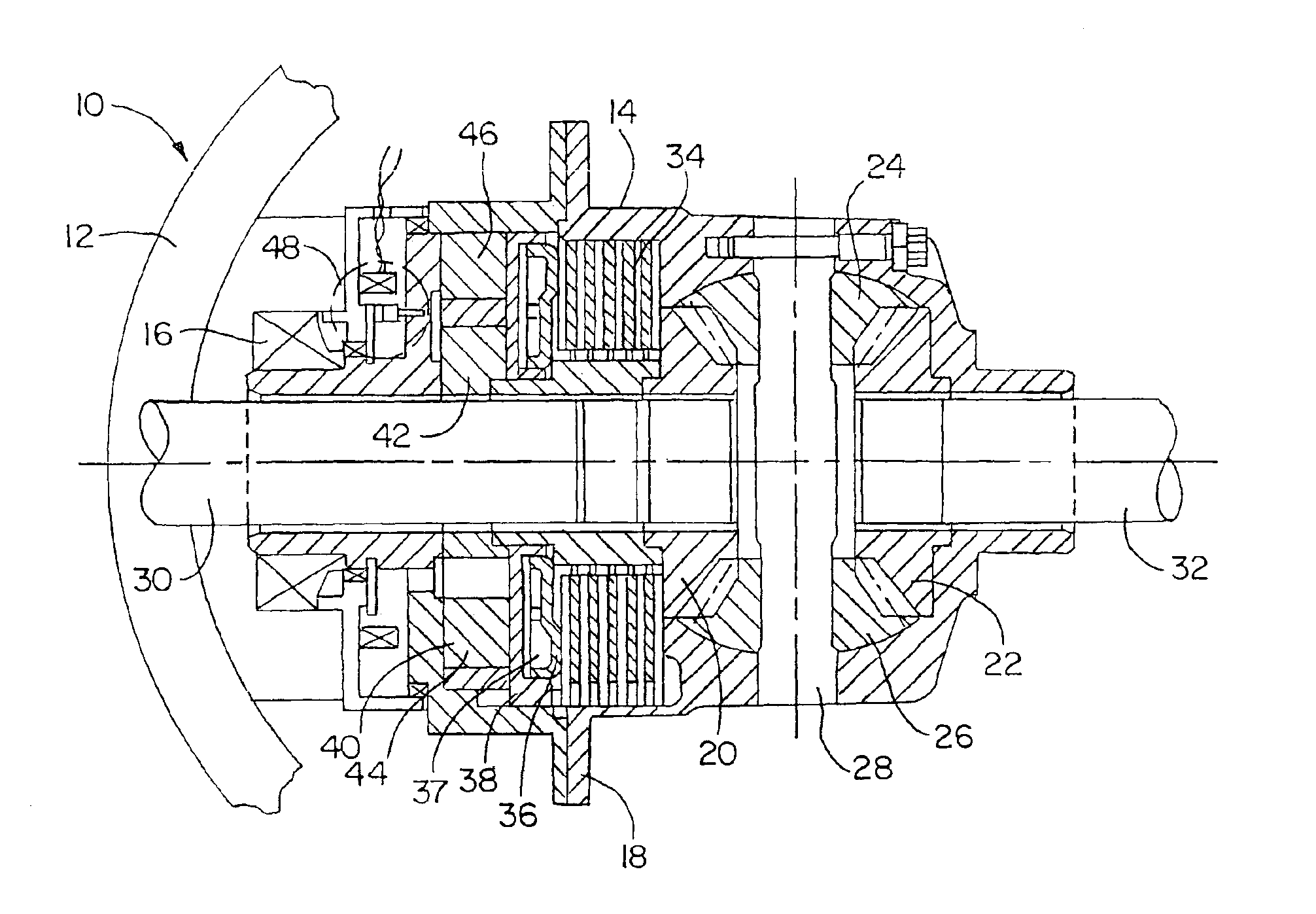 Limited slip differential with integrated solenoid valve and plenum