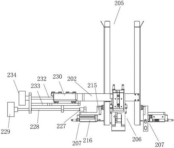 Box filling frame assembly of box discharge mechanism