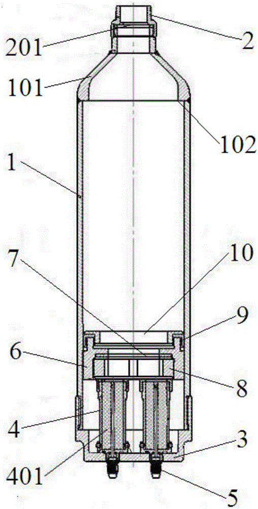 Stepped aerogenesis dry powder extinguishing device