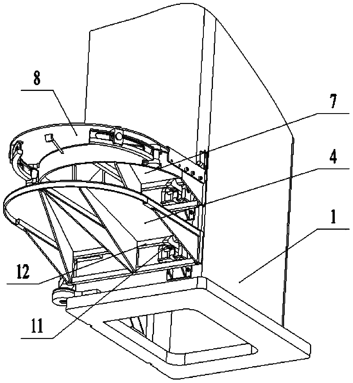 A rotating and telescopic ladder climbing device