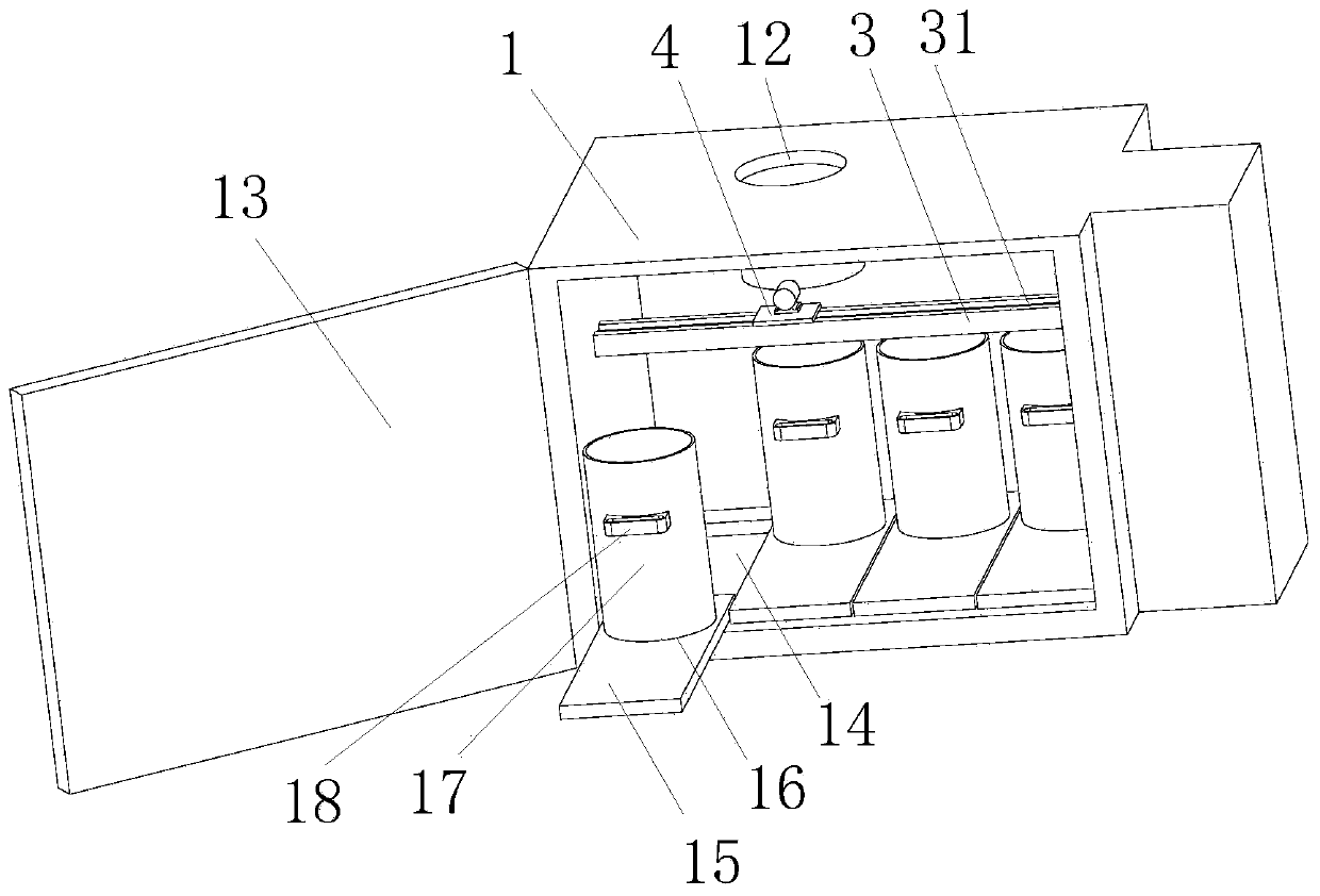 Intelligent garbage classifying device utilizing voices to drive garbage bearing disc to move