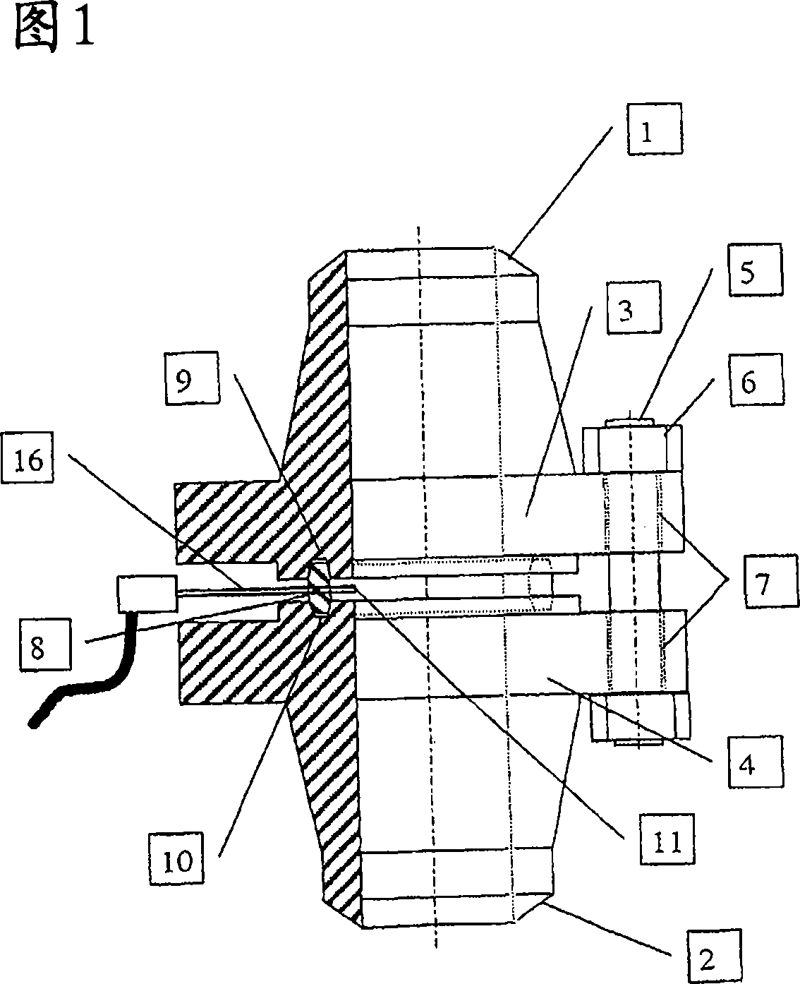 Arrangement or provision of a sensor or probe for the measuring of a condition in a pipe or the like