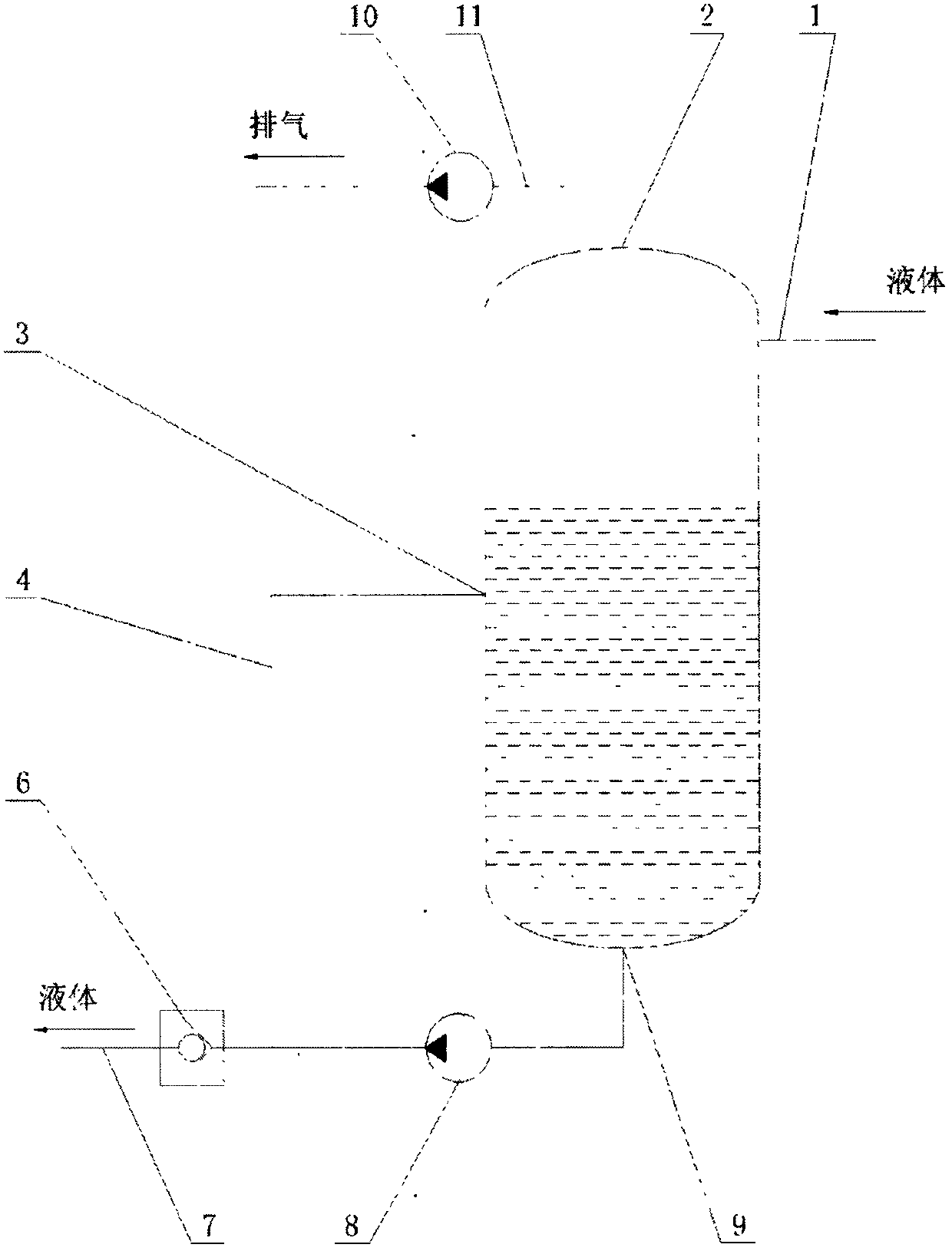 Method for sucking liquid in vacuum negative pressure state