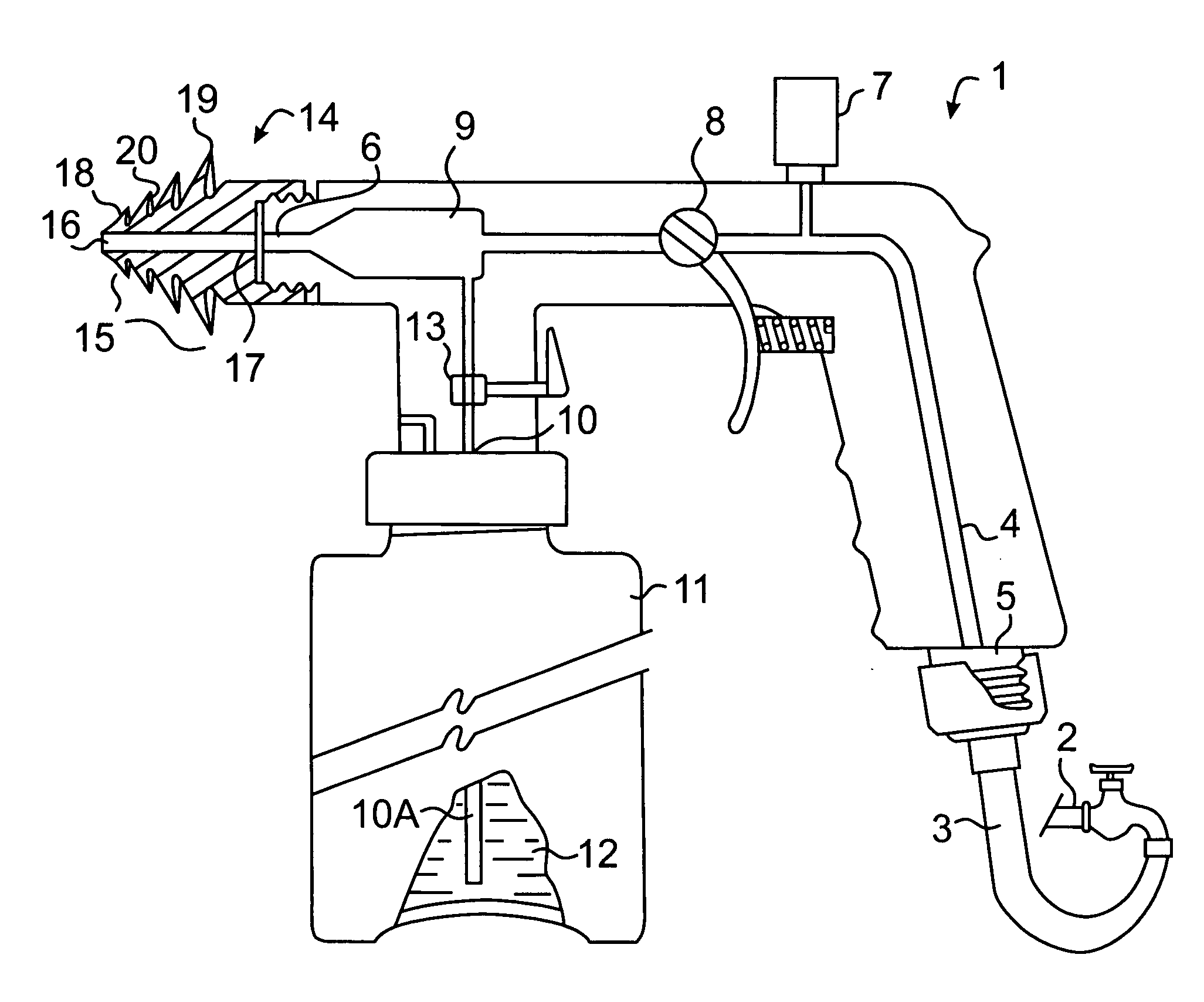 Hand-held pressurized sanitizing system