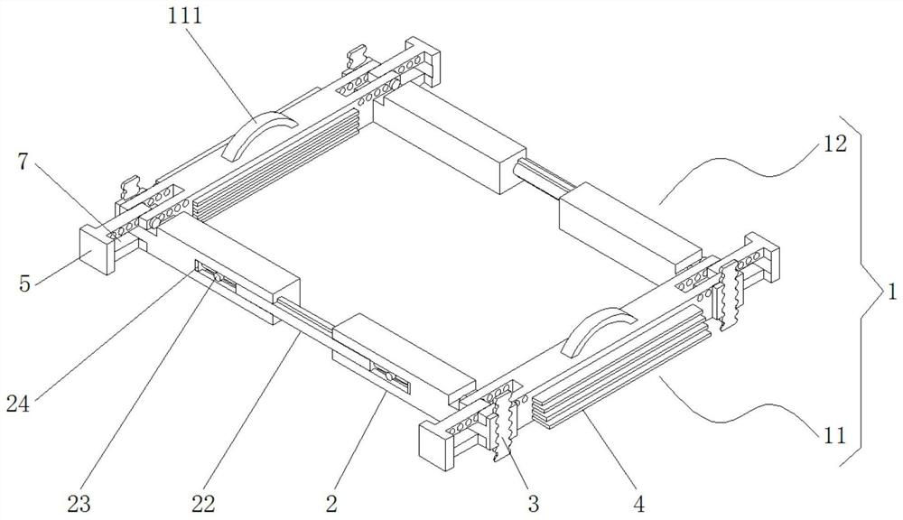 Ceramic floor tile paving device for interior decoration of building