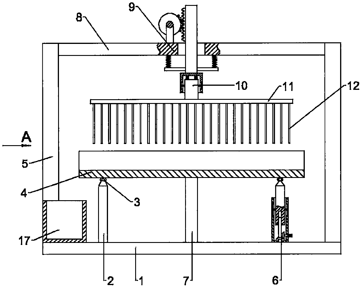 Integrated device with automatic feeding device for phyllostachys pracecox shoots processing