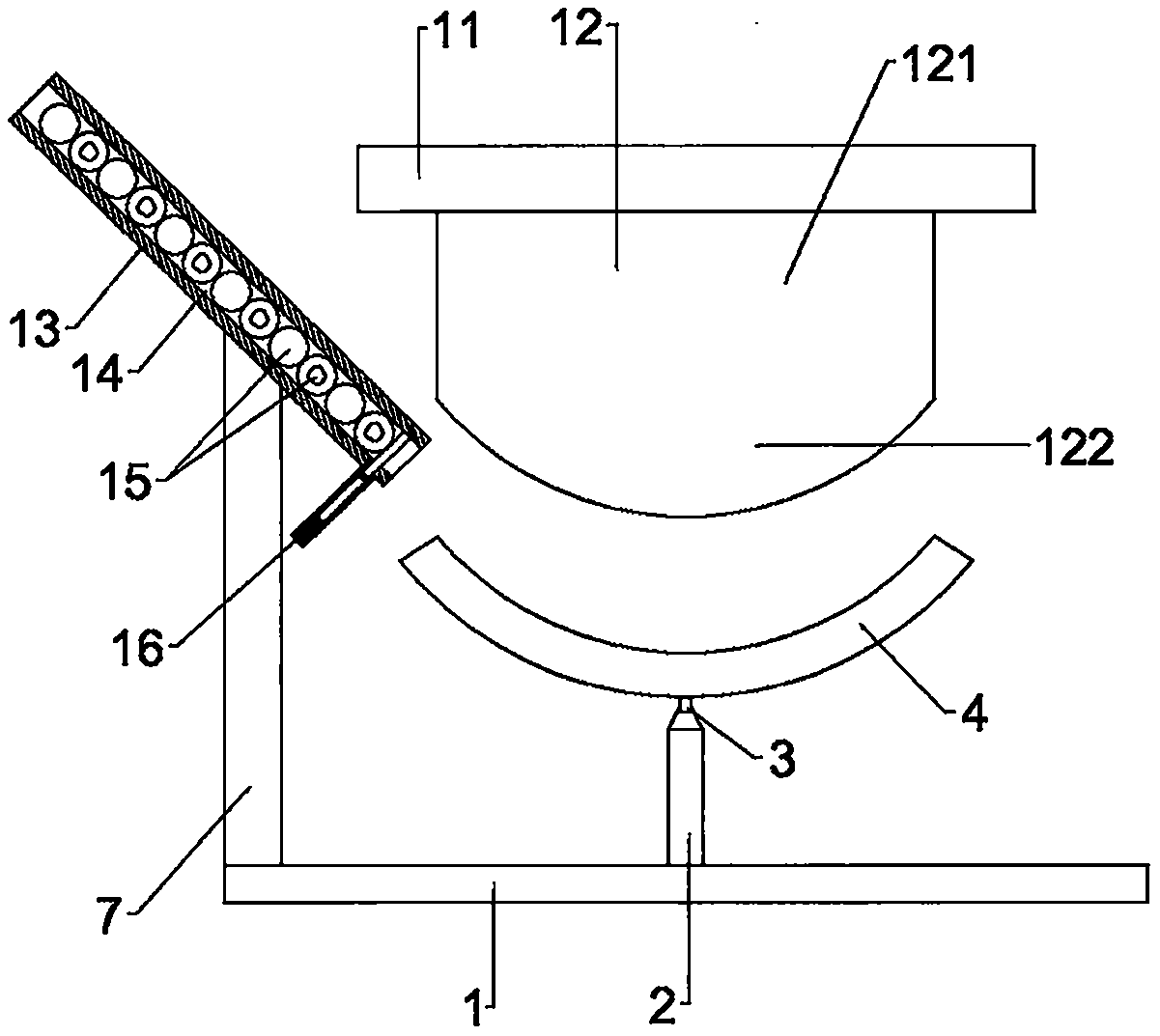 Integrated device with automatic feeding device for phyllostachys pracecox shoots processing