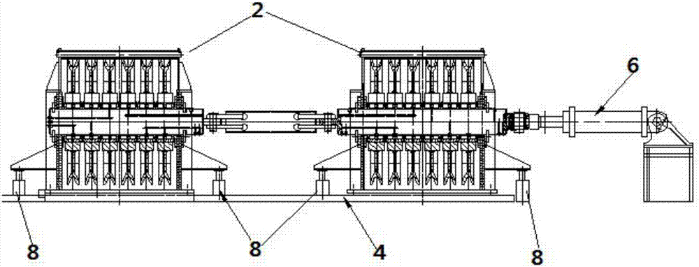 Adjustable pile frame of deep mixing boat for processor