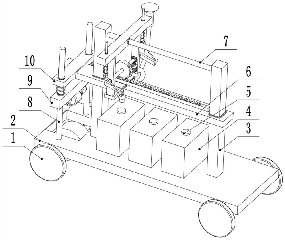 Mobile collection type formaldehyde gas concentration detection device