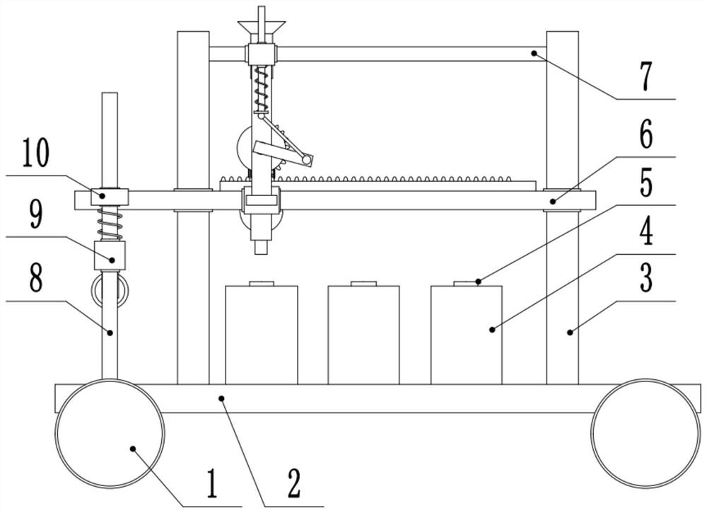 Mobile collection type formaldehyde gas concentration detection device