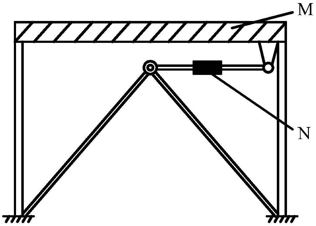 Displacement magnifying type single scissor supporting damper system and evaluation method of vibration attenuating performance