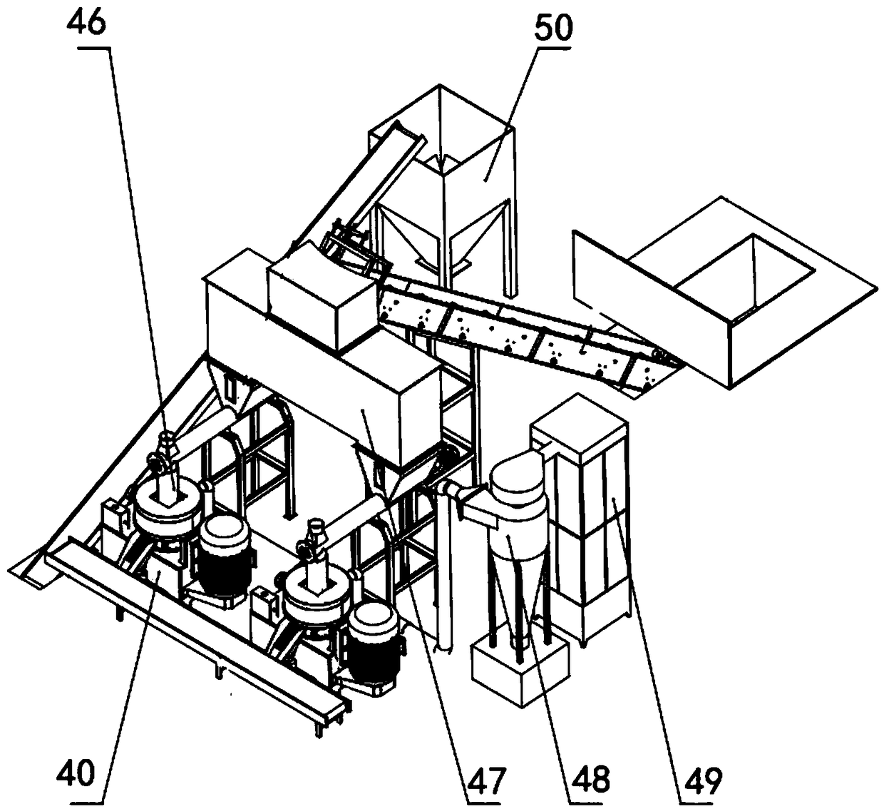 Production technology of waste cloth strip and sludge fuel particles and equipment thereof