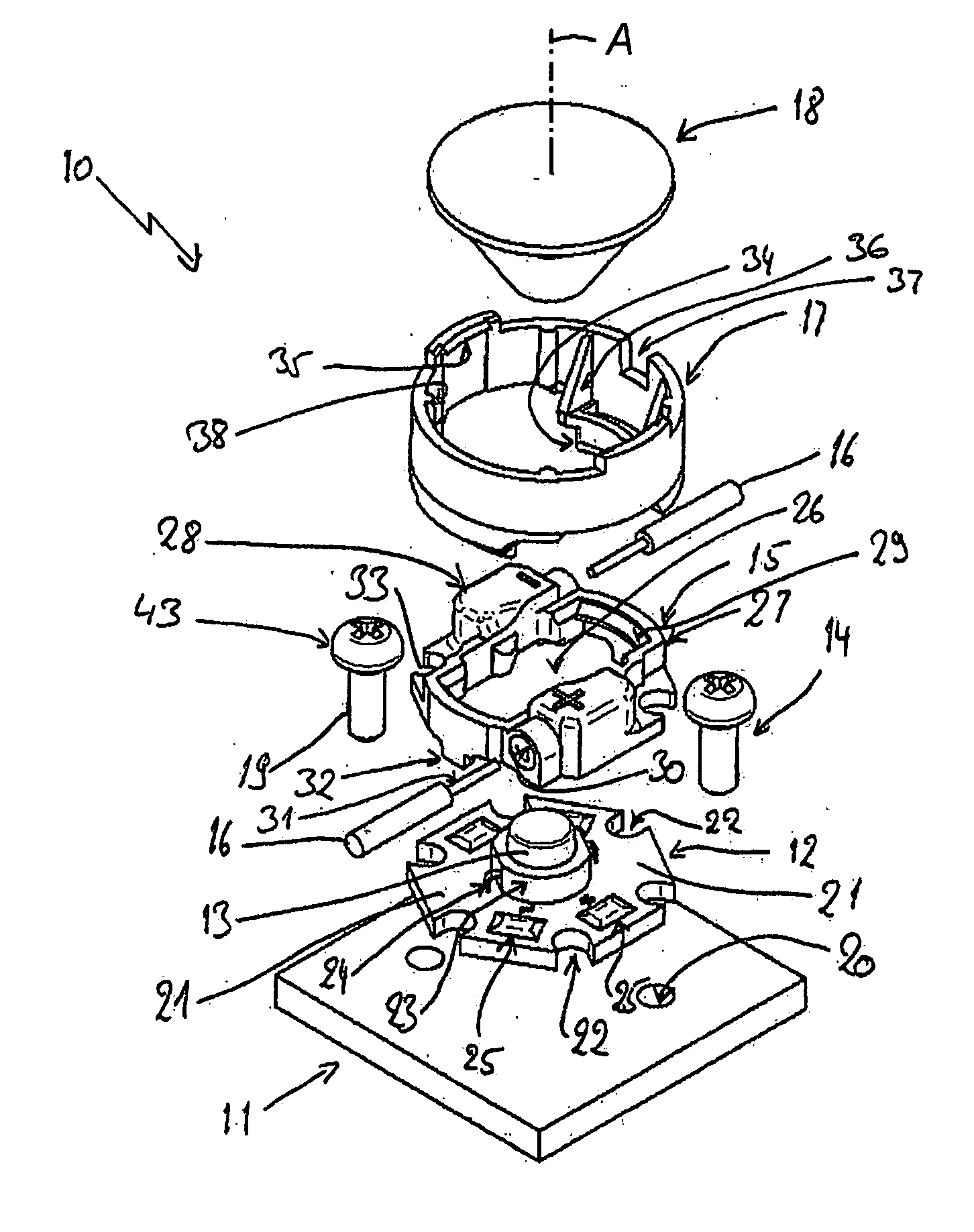 Connector for board-mounted LED