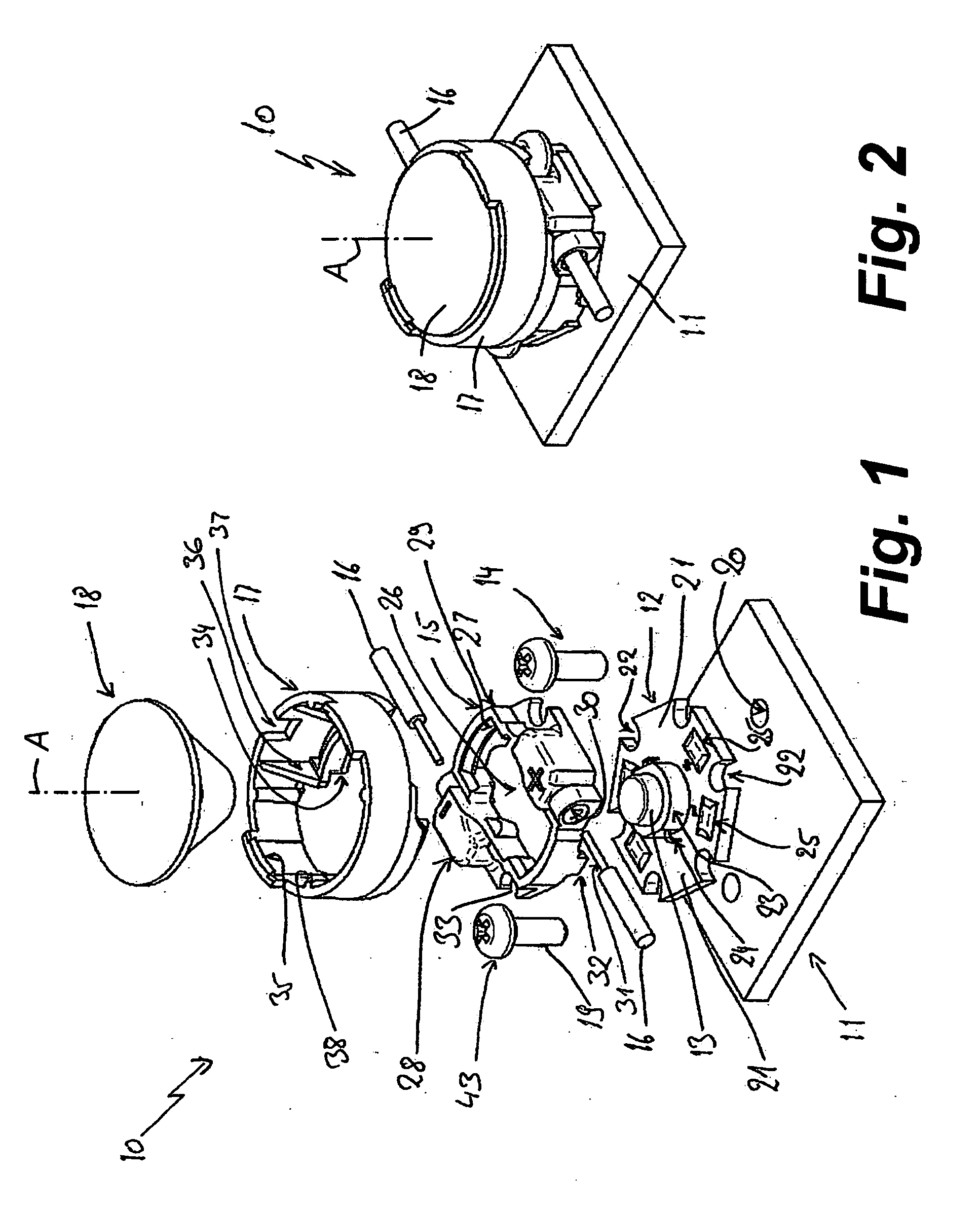 Connector for board-mounted LED