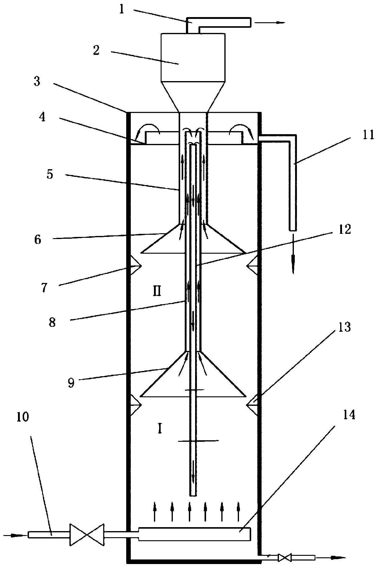 Wastewater treatment icbb process and device in the extraction process of ginkgo biloba extract