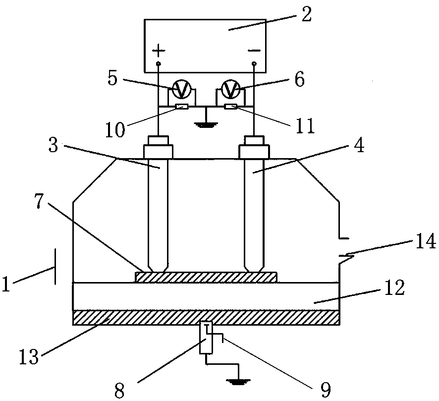 Double-electrode DC arc furnace arc ignition device and method thereof