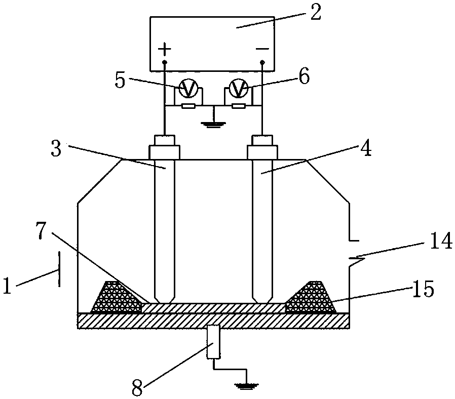 Double-electrode DC arc furnace arc ignition device and method thereof