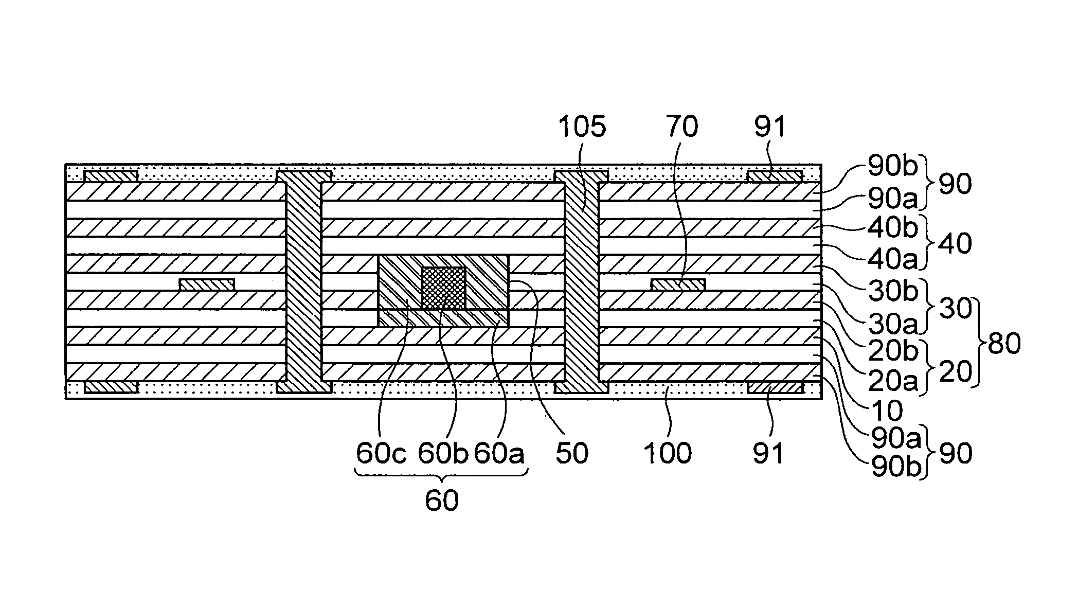 Printed circuit board for optical waveguides and method of manufacturing the same