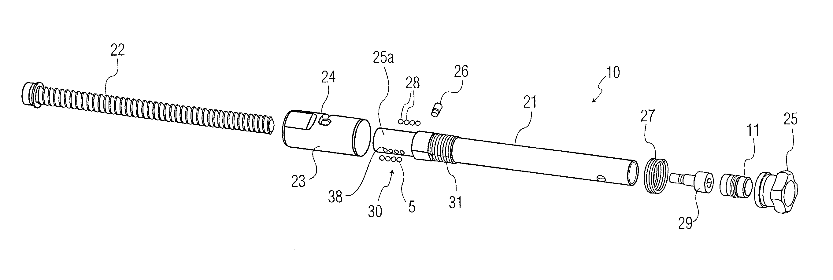 Telescopic strut for an external fixator