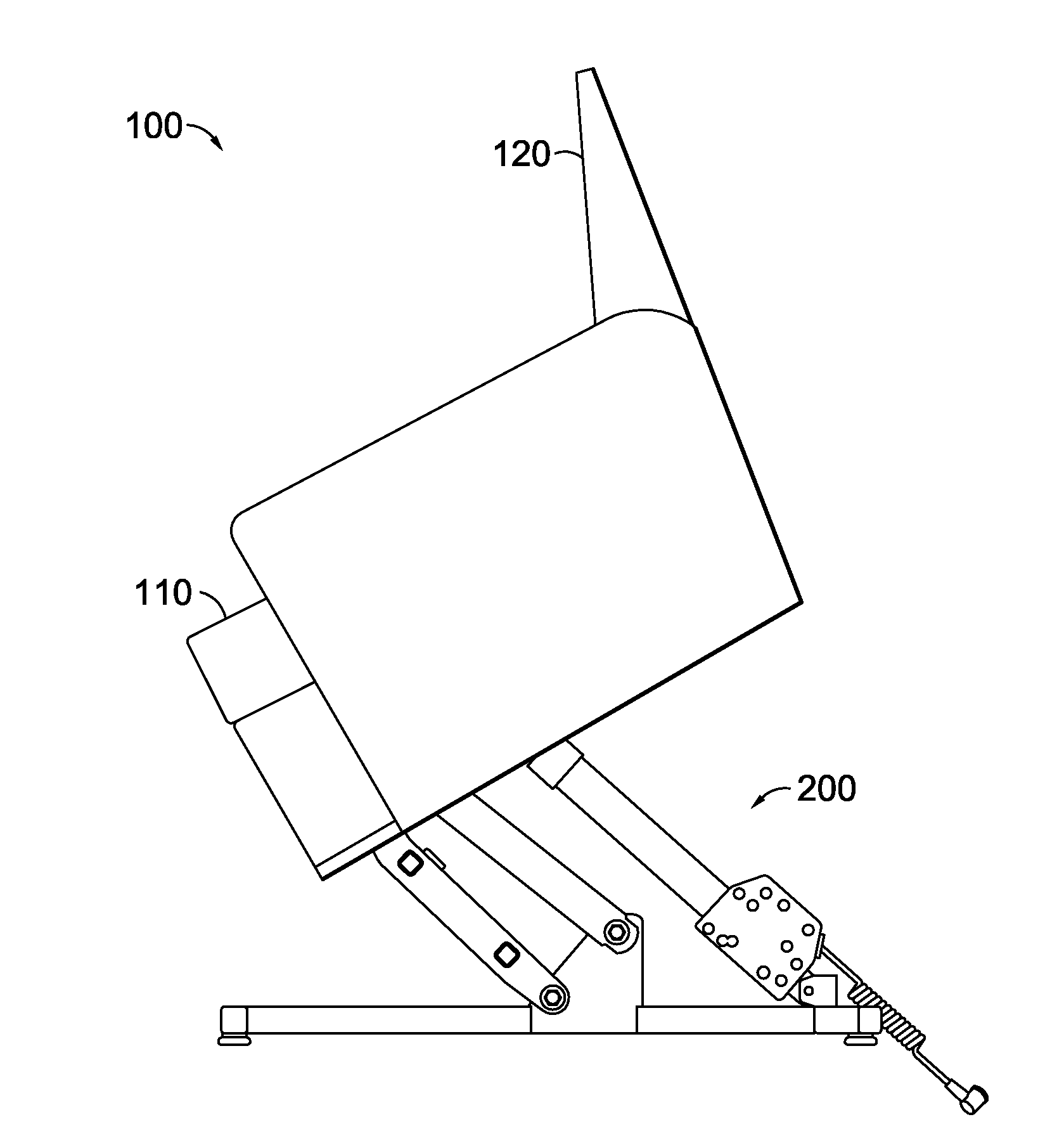 Seat lift mechanism for a reclining chair