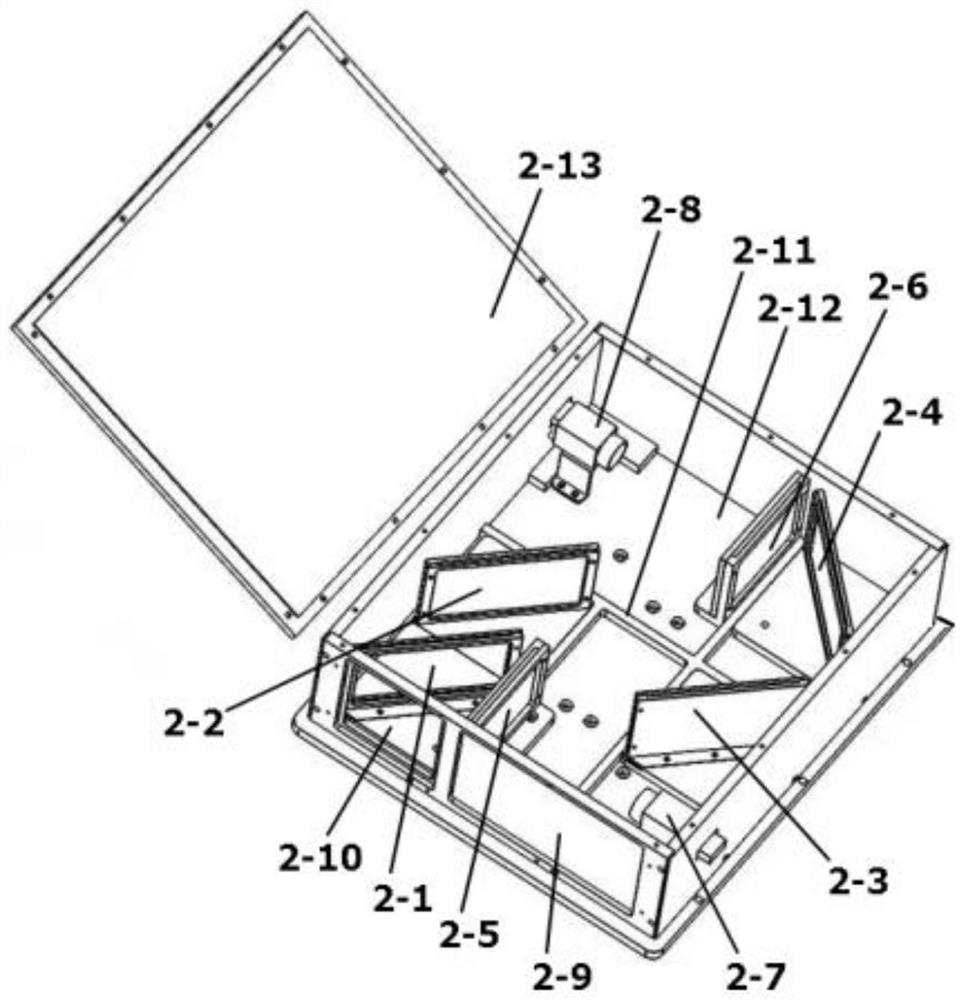 Large-scale structure space deformation measuring device and method with reference light beam capable of non-linearly passing across obstacles