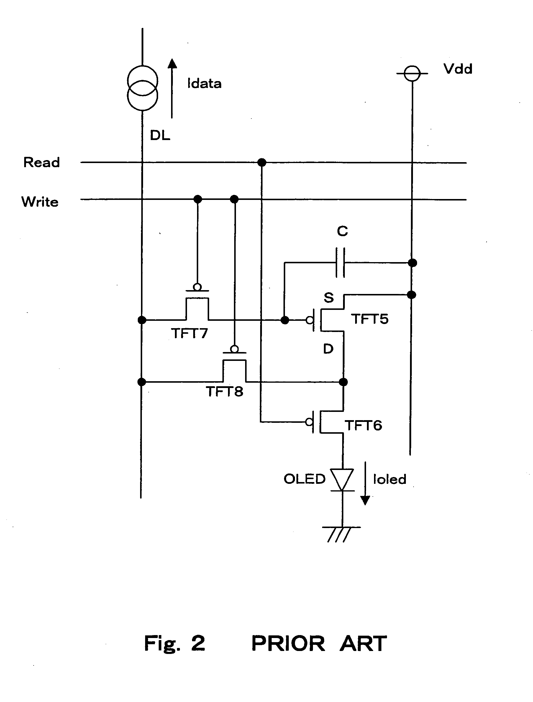 Circuit in light emitting display