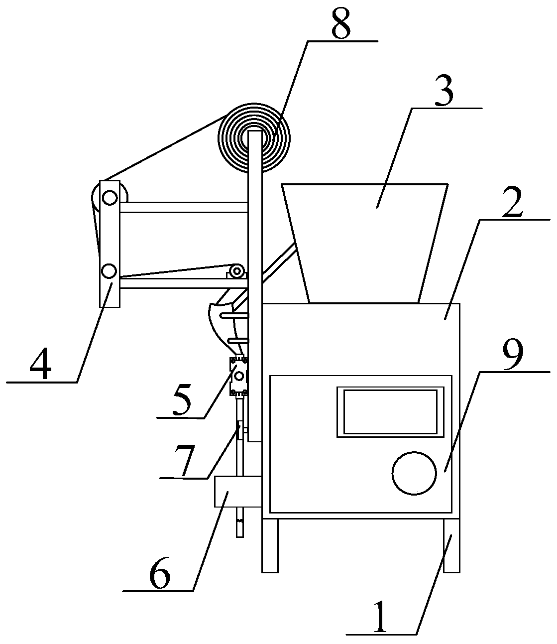 Medicine particle packaging machine