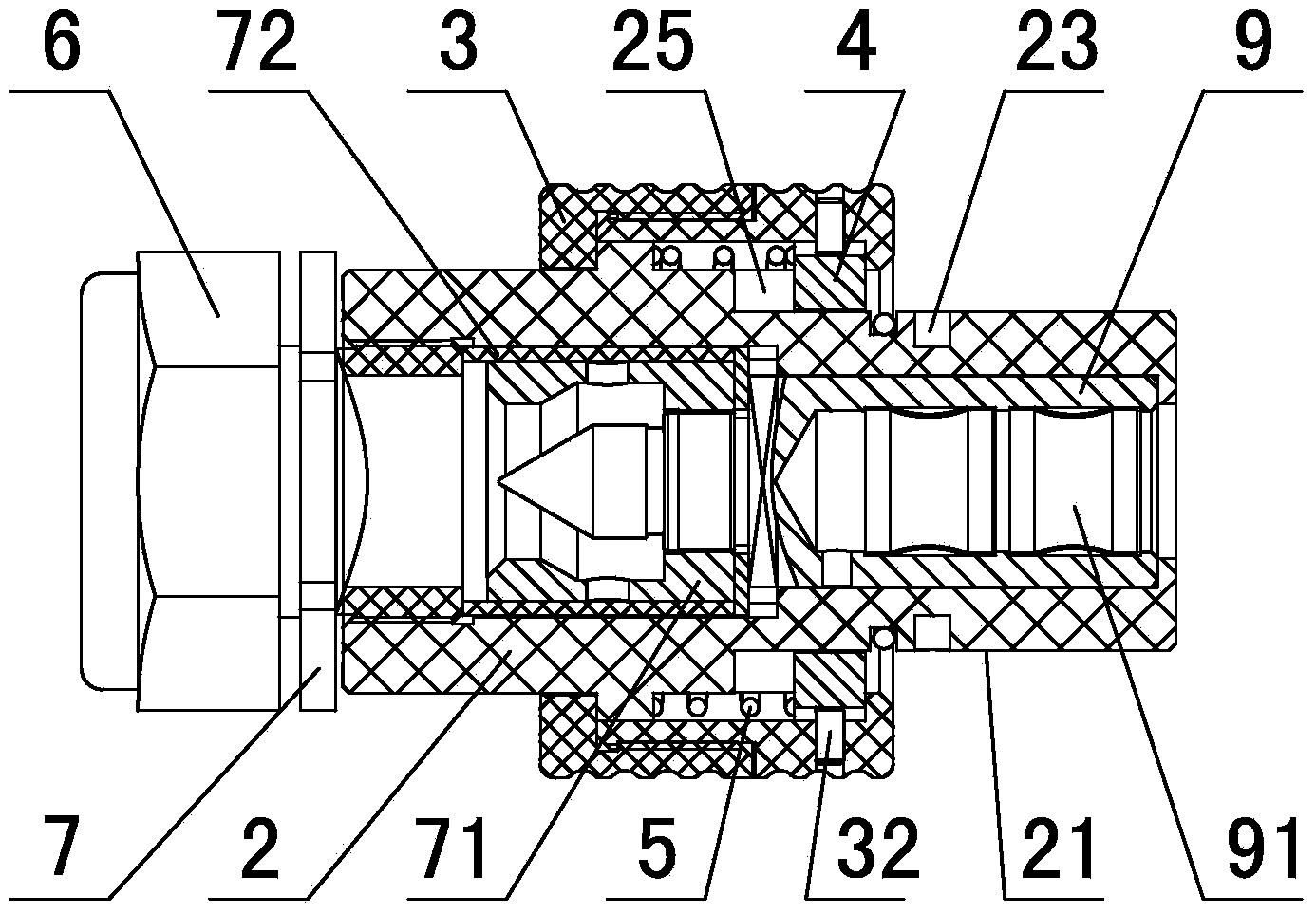 Rapid locking-disengaging coupling element