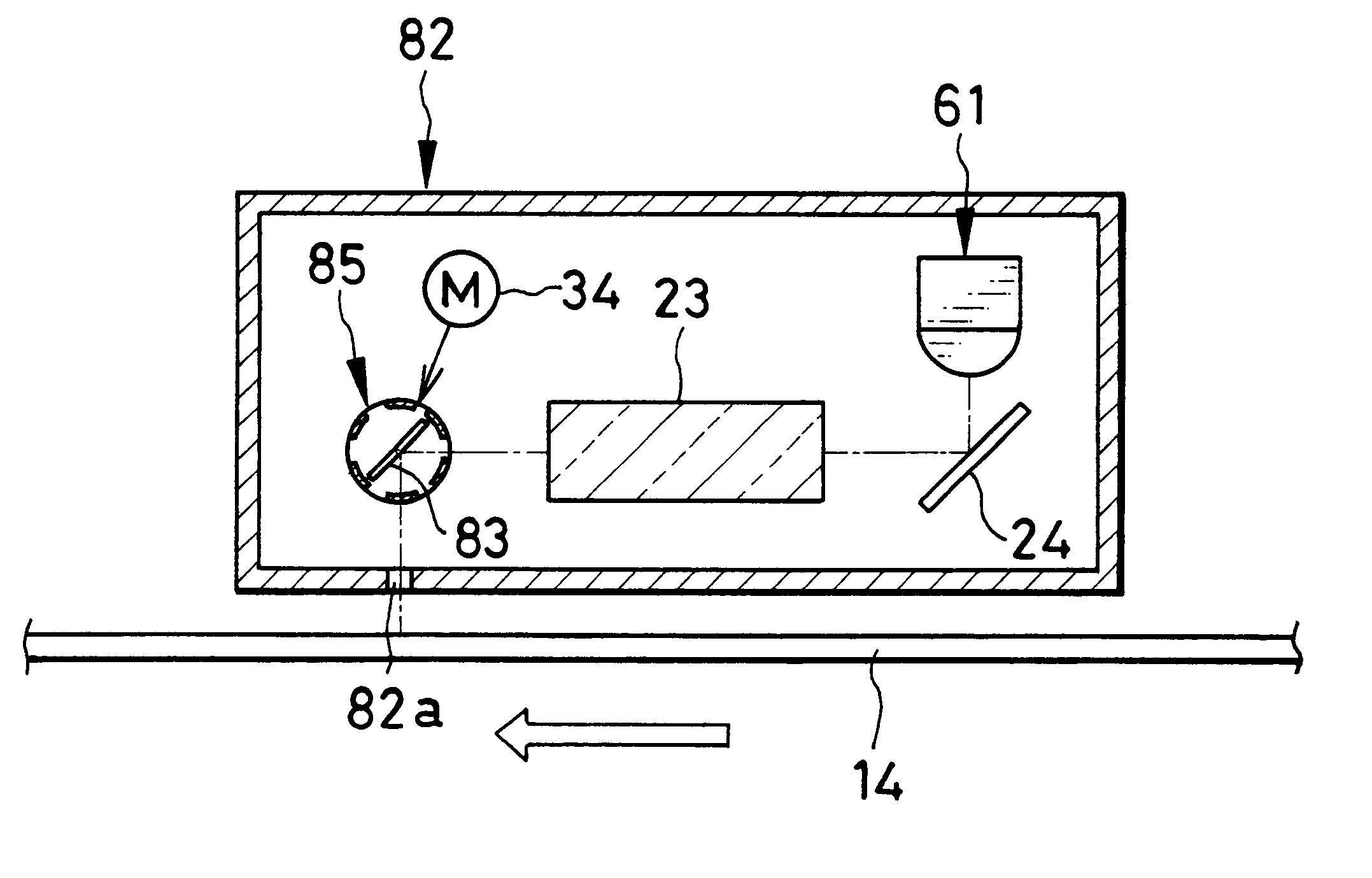 Optical printer with color filter and optical printing method