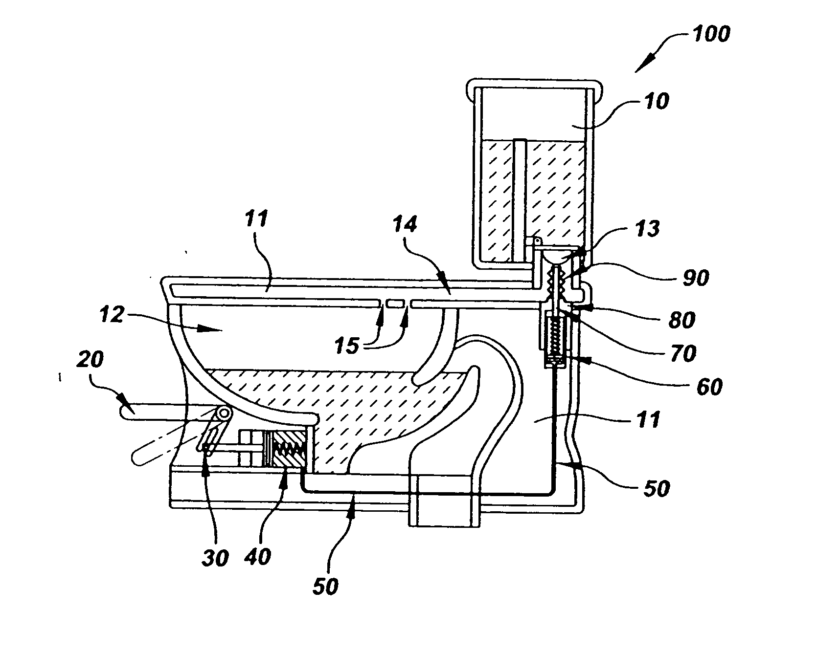 Foot actuated flushing apparatus and method