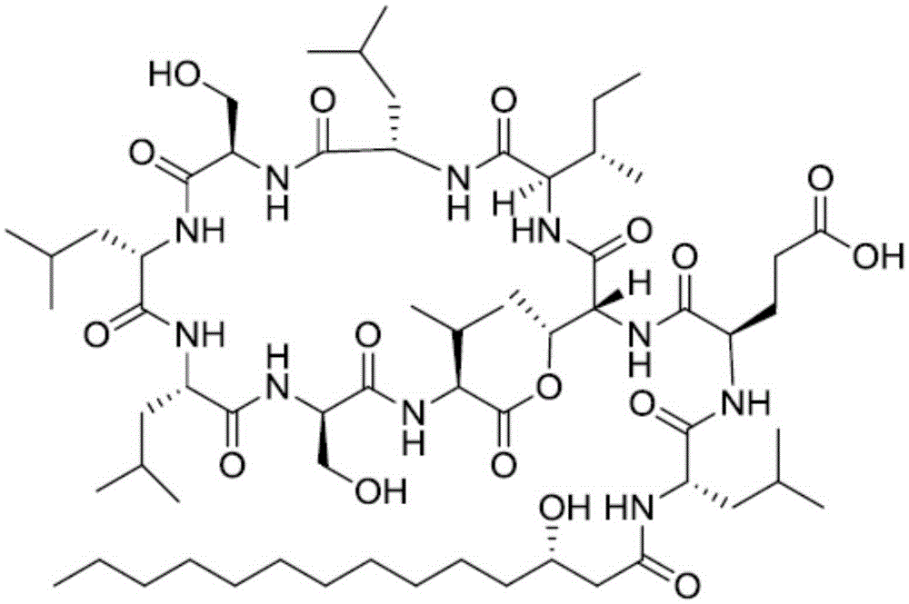 A kind of solid phase synthesis method of cyclic lipopeptide orfamide A