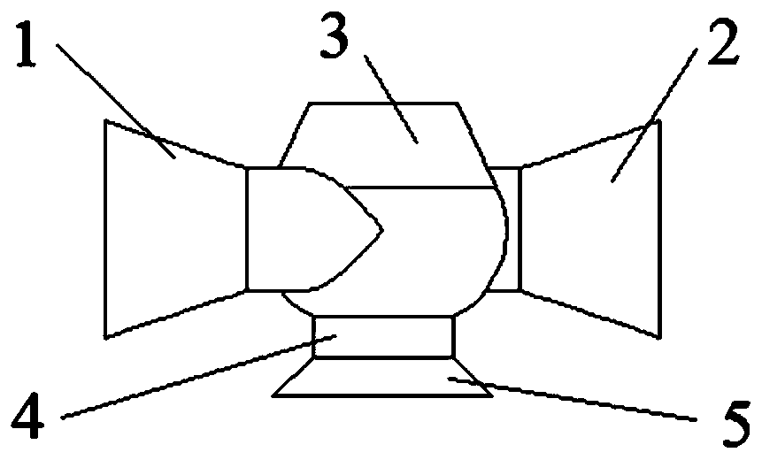 Efficient double-inlet channel rotational flow atomization desulfurization nozzle