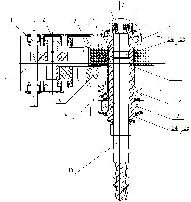 Main gearbox assembly of single-screw extruder and application of main gearbox assembly