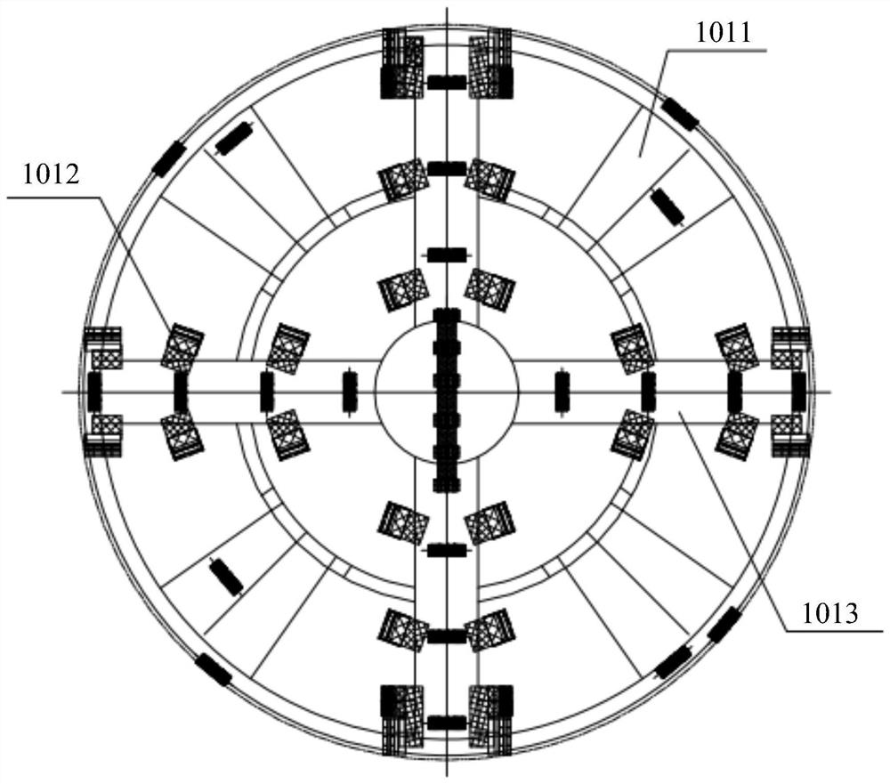 Slurry balance shield tunneling machine for contact channel