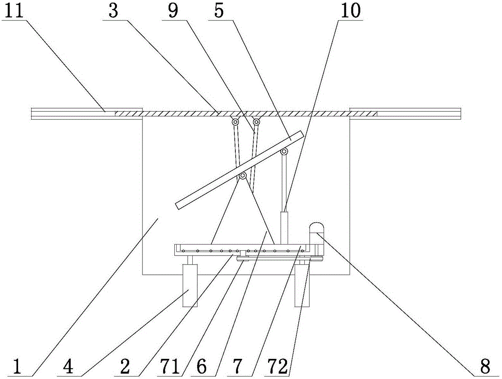 Connecting rod elevating supporting type rotation solar panel