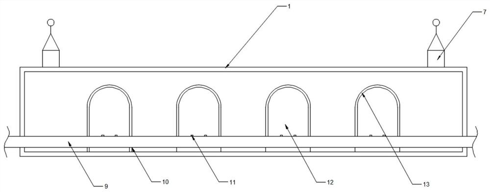 Caisson device for cultivating filter feeding shellfishes