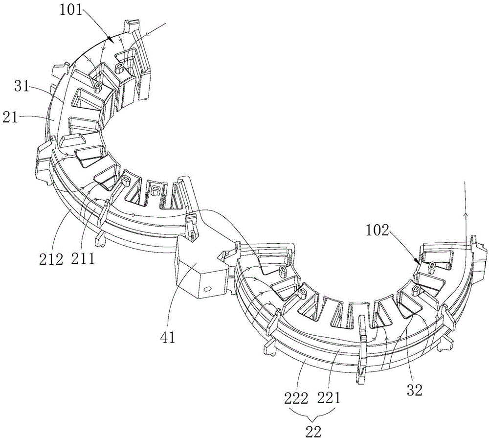 Stator wire winding method, stator and motor