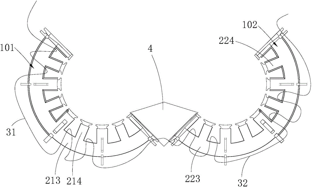 Stator wire winding method, stator and motor